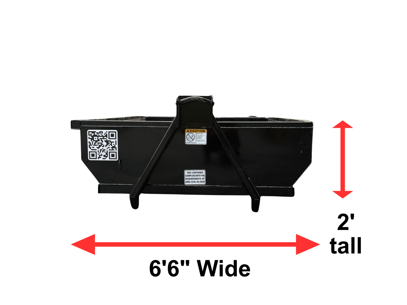 5-yard bin — 6.6 ft wide