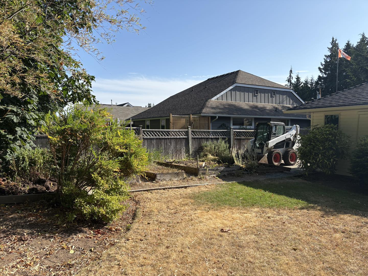 Spring landscaping and site preparation on Central Vancouver Island